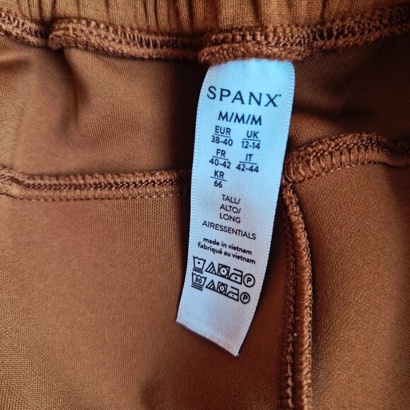 SPANX Air Essentials Wide Leg Pant High-Rise Pull-On Drawstring Butterscotch - Picture 8 of 14